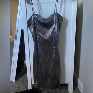 H&M Silver Mini Dress